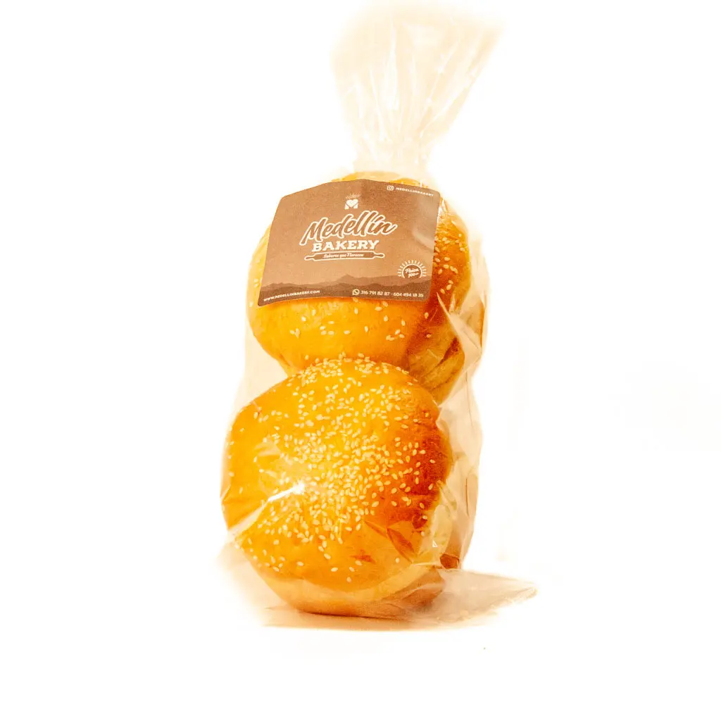 Pan hamburguesa brioche + ajonjoli Blanco x 4 unidades 80 g unidad 11 Ø